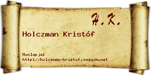 Holczman Kristóf névjegykártya